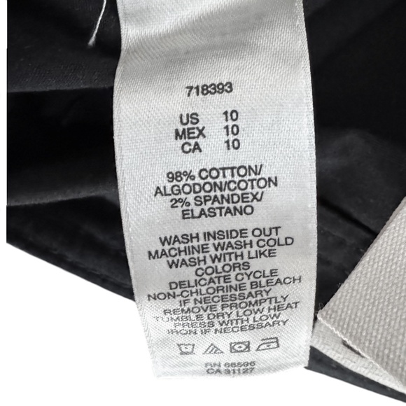 DKNY Jeans Black Cropped Pants with Ties – Size 10 - Picture 3 of 7